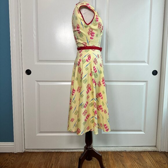 Pinup Couture Dress Yellow - Picture 5 of 6